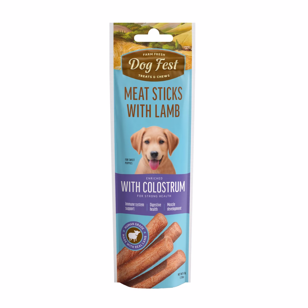 dog-fest-Meat-sticks-with-lamb.png تشویقی مدادی سگ داگ فست | Dog Fest گوشت بره و شیر آغوز - Image 1