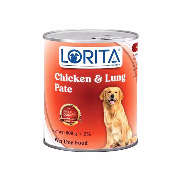 lorita-dog-canned-800gr کنسرو پته سگ لوریتا | Lorita پته مرغ و جگر سفید 800 گرمی - Image 1