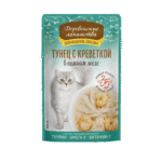 پوچ گربه کت فست | Cat Fest گوشت ماهی تن و میگو 70 gr کدد 008