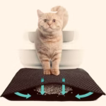 مت ظرف خاک گربه آریاپت | ARIA PET مت ظرف خاک گربه سایز متوسط 70*50