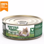 کنسرو گربه طعم مرغ نیچر مجیک | nature magic مناسب گربه بالغ طعم مرغ 175 گرمی