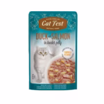 پوچ گربه کت فست | Cat Fest گوشت اردک و ماهی سالمون  70 gr کدد 909