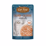 پوچ گربه کت فست | Cat Fest گوشت سالمون و ماهی مرکب 70 gr کدد 930