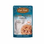 پوچ گربه کت فست | Cat Fest گوشت سالمون و اختاپوس 70 gr کدد 947